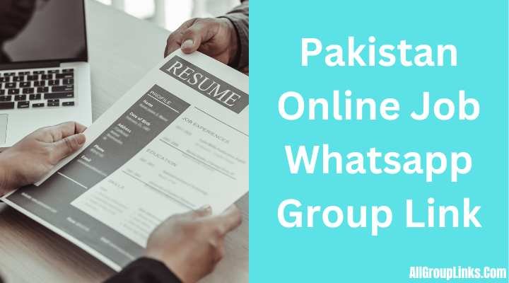 Pakistan Online Job Whatsapp Group Link